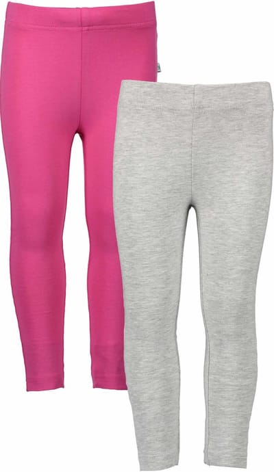 Blue Seven 2 pack BIO BASIC zomer Legging Roze, Grijs - Maat 122