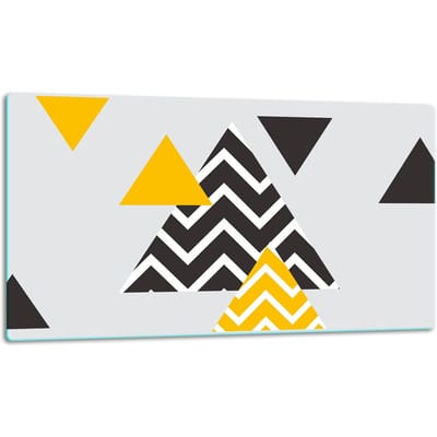 TMK ArtDeko Serie - Glazen Snijplank - 52x30 cm - Beschermplaat - Voor Inductiekookplaten