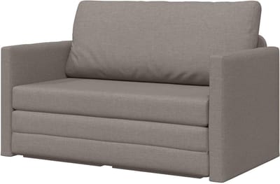 Slaapbank Taupe Stof - Bank Sofa Bed - Compacte Woonkamer - Omkeerbaar Ontwerp - 124 x 71 x 78 cm
