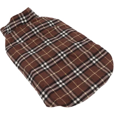 Honden Winterjas Vest Zacht Polyester Katoen Herfst Huisdier Koud Weer Jas voor Grote Honden Koffie Ruit 4XL black