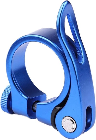 Zadelpenklem - Fiets Zadelklem - Fiets Zadel Verstellen - Snelle Ontgrendeling - 30-32 mm - Blauw