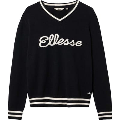 Ellesse Heren Giocios Gebreid Sweater Top (Zwart)