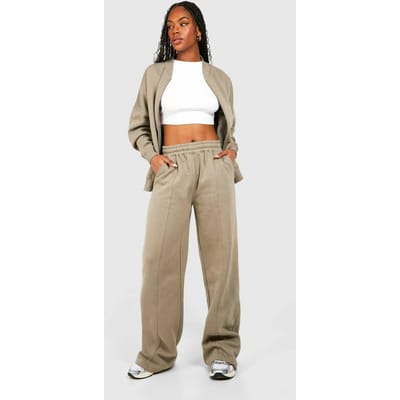 boohoo Dames Tall Zip Through Bomber Straight Leg Trainingspak | Khaki | Maat: 8