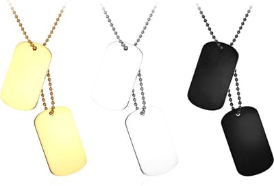 MGM Trading JewelryWe Dog Tag halsketting - Roestvrij staal zonder gravure