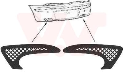 Van Wezel - BUMPER GRILL VOOR FIAT PUNTO II 1999-2002 46834468