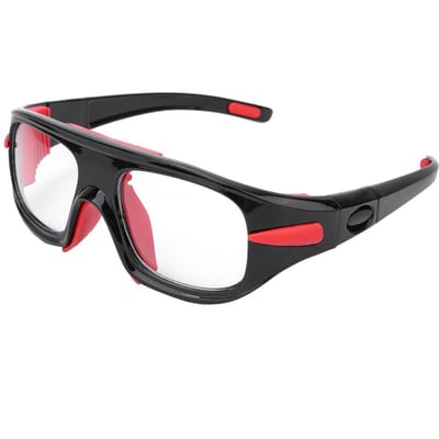 Veiligheid Sportbril Schokbestendig Basketbal PC Lens Beschermende Bril voor Buiten Voetbal Zwart Rood black