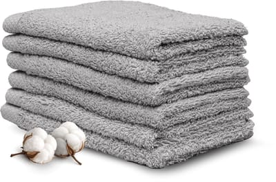 Miss Towels Hotelkwaliteit Gastendoekje Set - Licht Grijs - 6 stuks - Gastendoekjes - 100% katoen - 30x50cm - 550 gr/m2 - Made in Portugal