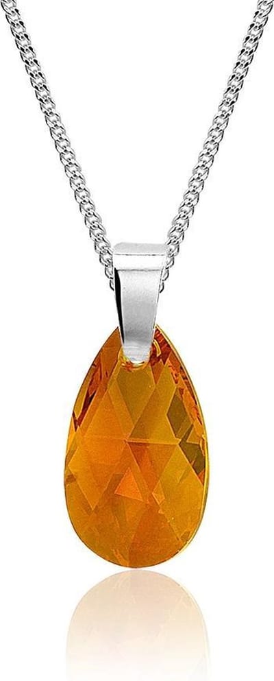 Montebello Ketting Prescottie - 925 Zilver - Swarovski - 20mm - 45cm