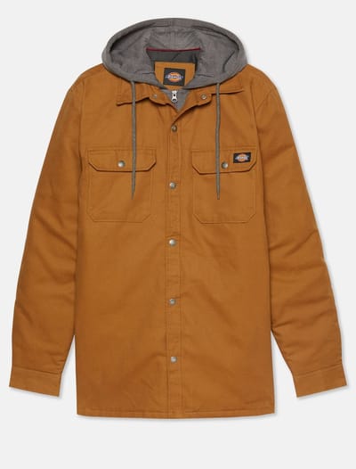 Dickies Jacke Fleece Hooded Duck Shirt Jack Relaxed DK0A4XTI Brown Duck-L