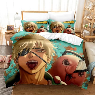 Chainsaw Man Pochita Beddengoed Collectie Enkel Twin Volledig Queen King Size Bed Collectie Volwassen Kind Slaapkamer Dekbedovertrek Collecties Anime Met Beddengoed US Twin 173x218cm
