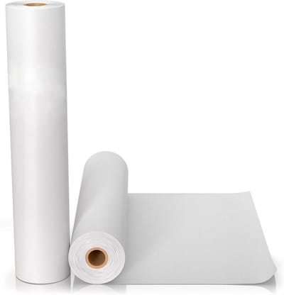 Tekstpapier Rol - Kleurpapier Knutselen - Kinderen Tekenen - Zuurvrij Papier - 44cm x 25m - Wit