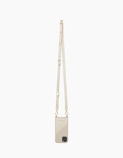 iDeal of Sweden Phone Necklace Case voor iPhone 12 Pro Max Cream Beige Croco