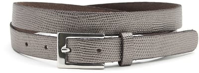 Dames riem zilver/brons (pewter) - 2 cm breed - Leer - Jeans riem - Casual - Maat 85