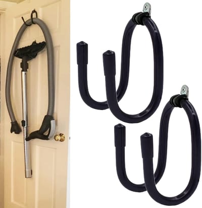 Dailygoods- Stofzuigerslanghouder Ruimtebesparrend - Ophangbeugel - Vacuümkophouder - Eenvoudig te installeren - Inclusief schroeven - 2 Stuks - Opberghouder