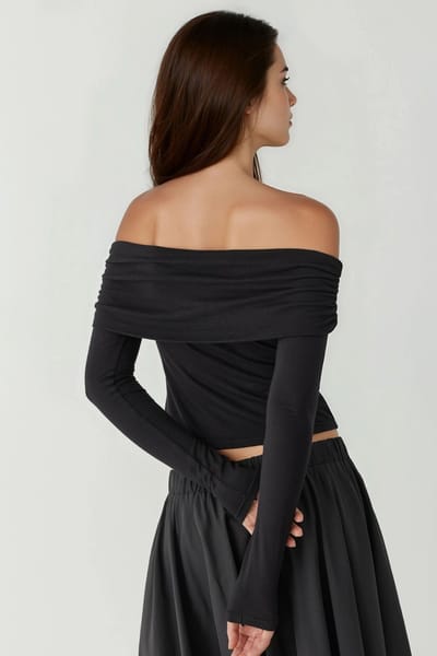 Schouderloze Gelaagde Blouse