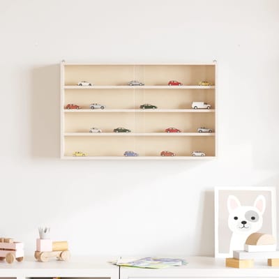 vidaXL - Houten - vitrinekast - met - deuren - 60x8,5x37cm