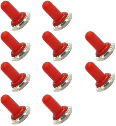 Dailygoods - Waterdichte Rocker Switch Covers - Rubber Bescherming voor Auto en Boot - 10 Stuks - 12mm - Duurzaam en Weerbestendig - Ideaal voor Truck...