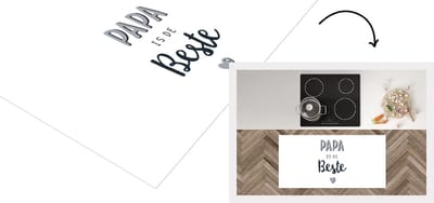 Keukenloper - Loper keuken - Vaderdag - Papa cadeau - Quote - Papa is de beste - Spreuken - 120x60 cm - Keukenloper vinyl