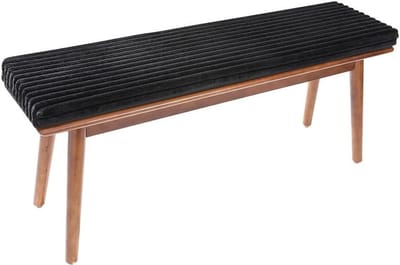 Buitenkussen Tuinbank - Stoelkussen Buiten - Comfortabel Zitten - Dubbel Antislip Design - 70x55x5 cm - Zwart