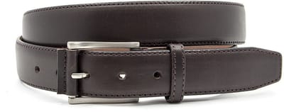 Bruine leren heren riem - 3.5 cm breed - Leer - Jeans riem - Verstelbaar - Maat 90