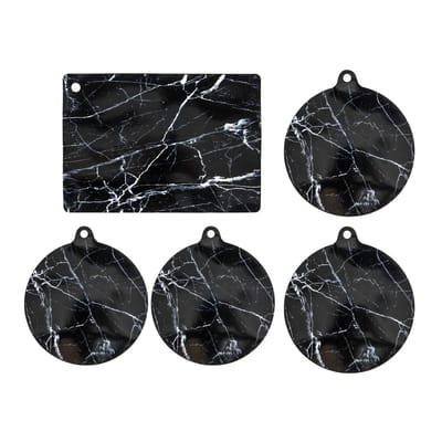 Inductiebeschermingsset, 5-delig: 2× Ø22 cm, 2× Ø24 cm en 1× 35×25 cm