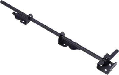 Deur Stopper Rod - Poort Stabilisator - Poorten Beveiligen - Weerbestendig Staal - 46 cm - Zwart