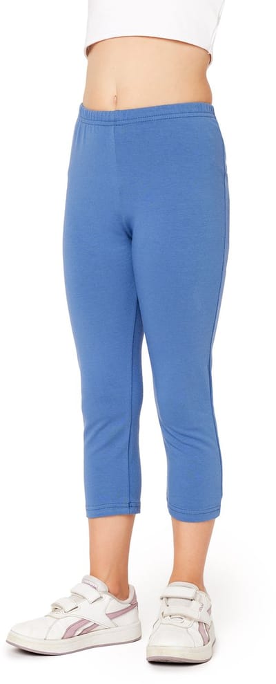 Bellivalini – Leggings – Meisjes – 3/4 Capri – Viscose – Jeans – 128 - BLV-BLV50-280-LE
