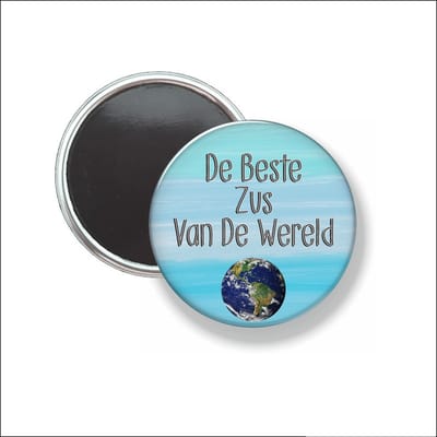 Button Met Magneet 58 MM - De Beste Zus Van De Wereld - NIET VOOR KLEDING