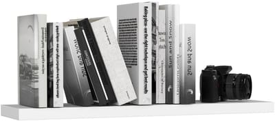 Wandplank PS-4 Wit 80cm, Mat Afwerking, Eenvoudige Montage