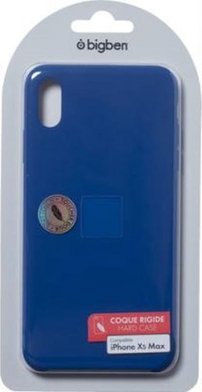 Bigben Connected, Hoesje Geschikt voor Apple iPhone XS Max Stijf, zacht aanvoelend siliconen, Blauw