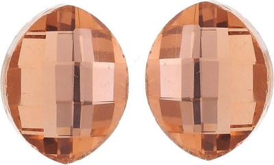 Behave - Oorsteker met ovale perzikkleurige steen - Mode-accessoire