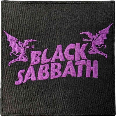 Black Sabbath - Wavy Logo & Daemons Patch - Zwart