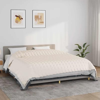 vidaXL - Verzwaringsdeken - 235x290 - cm - 11 - kg - stof - lichtcrèmekleurig