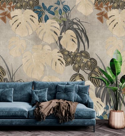 INGK - Monstera Big Gray - Behang
