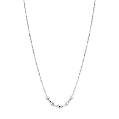 zilver gerhodineerd collier hartjes 41 + 4 cm 1338435