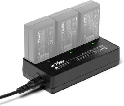 Drievoudige Batterijlader voor Speedlite Flitsers - Opladen 3 Accu's Tegelijk