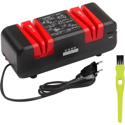 Professionele elektrische messenslijper Multifunctionele automatische snijslijpers met afschuining van 15 graden EU Plug Set 1