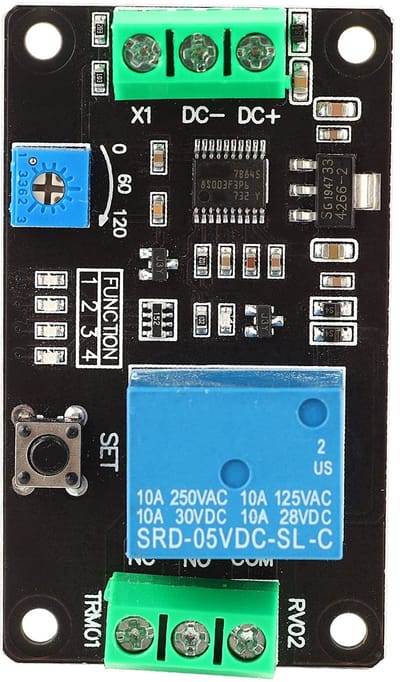 Dailygoody - Time Switch Relay 5V/12V/24V DC - Vertraging Timer voor Elektrische Systemen