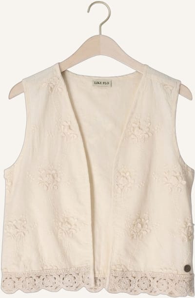 Like Flo - Dafne Flo girls 3D leaf embroidery gilet - Kit - Maat 104