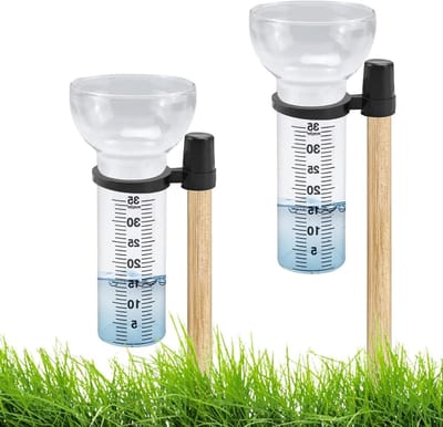 Générique Regenmeter – 2 reservebuizen van glas, transparante en nauwkeurige neerslagmeetcilinder voor buitenweer | binnenplaats gazon tuin patio achtertuin zo