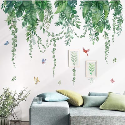 Dailygoods- Muursticker Tropische Bladeren - Wanddecoratie Slaapkamer
