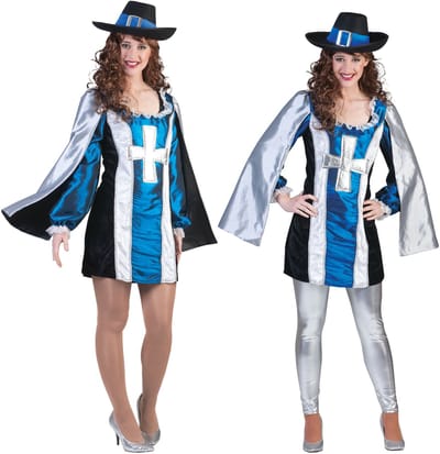 Musketier Kostuum | Musketier Mostadero Jurk Vrouw | Maat 36-38 | Carnaval kostuum | Verkleedkleding