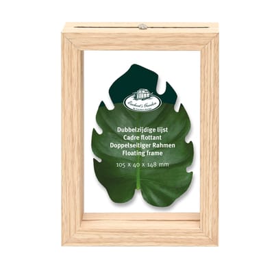 Esschert Design Fotolijst Dubbelzijdig Glas 11 X 15 Cm Hout Naturel