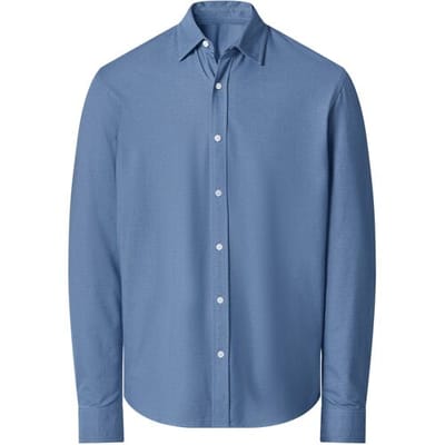 esmara Men Heren overhemd (Blauw, M)