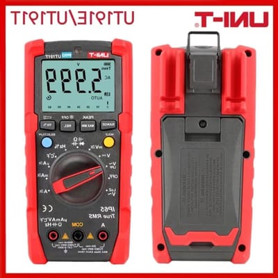 Digitale Multimeter - Stroommeter Tester - Industriële Metingen - IP65 Waterdicht - 20A Stroom - Rood Grijs