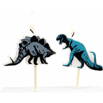 kaarsjes Prehistorie Dinosaurus kaars cupcake gebak 6 stuks