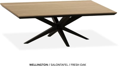 Maxfurn - Zeer krasvaste salontafel met verjongde rand | Kleur: Fresh oak | 135x67cm