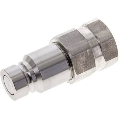 RVS DN 12 Vlakdichtende Koppeling Insteeknippel G 3/4 inch Binnendraad ISO 16028 D 24.5mm