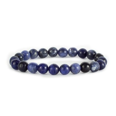 Bixorp Gems Sodaliet Edelstenen Armband - Gepolijste Edelsteen Kralenarmband