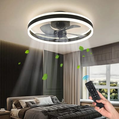 Plafondventilator Lamp - RGB - Smart Lamp - 6 Standen - Dimbaar - Kroonluchter Ventilator - Chandelier Fan - Woonkamer Lamp - Ventilator Lampen - Stille Motor